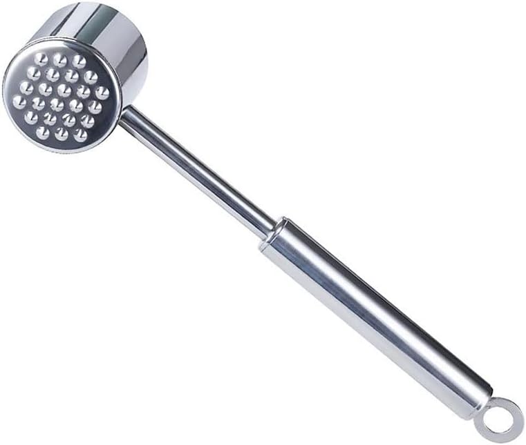 Food Hammer Stainless Steel Long Handle Meat Hammer Tenderizer Beef Steak Kitchen Tools
