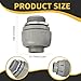 HDHAODA Conduit Connectors, 1 Inch Liquid Tight Connector NPT Non-Metallic for PVC Electrical Flexible Conduit Fittings, 180 Degree Straight, UL Listed for Home Outdoor Tubes Tools, Grey (5-Pack)