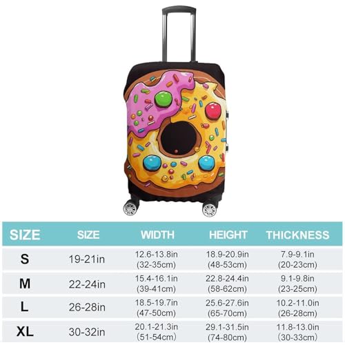 Carry on Luggage Cover Donut Suitcase Covers for Luggages Tsa Approved Travel Luggage Sleeve Protector Elastic Suitcase Protector Anti-Scratch Washable Fits 19-30 Inch Case -XL2
