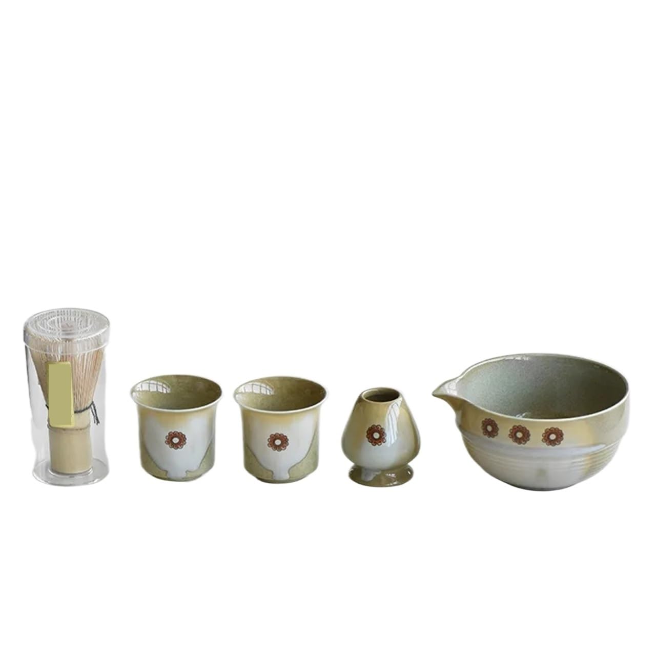Set de Matcha estilo dinastía Song con patrón Ruyi: Kit completo de inicio de té verde en polvo con utensilios for preparar matcha
