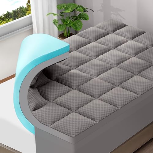 OLANLY Dual-Layer 4 Inch King Size Memory Foam Mattress