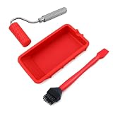 CraftyDream Silicone Glue Roller Kit Silicone Wood Applicator Kit with Tray and Brush Even Spread Edge Gluing Tool Set for Woodworking Arts Crafts Around the Home and Hobbyists