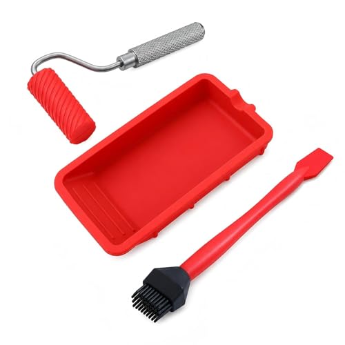 CraftyDream Silicone Glue Roller Kit Silicone Wood Applicator Kit with