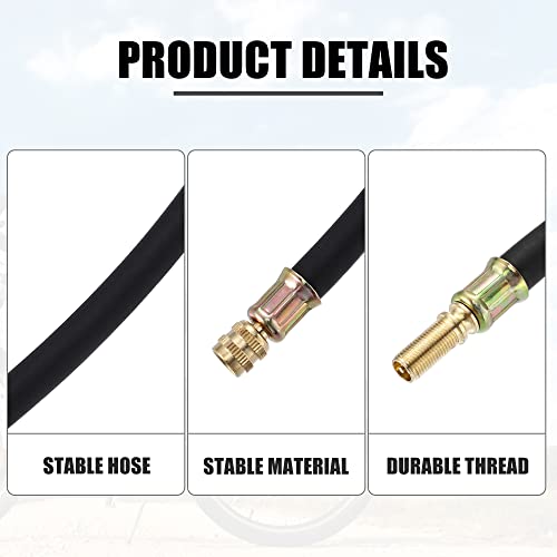 Image of X AUTOHAUX 4pcs Tire Valve Extension Stem Adaptor Tool Flexible Dual Valve Stem Extender Pipes 21cm / 8.3 inch for Car Truck Bike Trailer RV Portable Air Compressor
