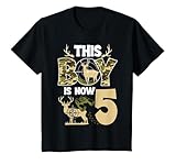 5th Hunting Birthday Party 5 Year Old Hunter Birthday T-Shirt
