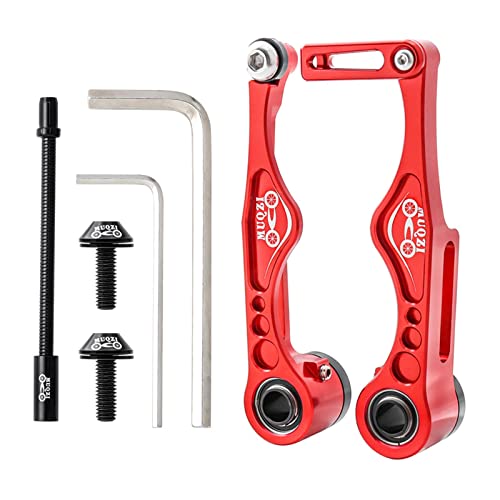 Generic アルミ合金リニアプル自転車 V ブレーキマウンテンバイクアクセサリー, 赤109x42.8MM