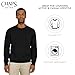 Chaps Men's Classic Fit Long Sleeve Cotton Jersey Midweight Crewneck Sweater, Jet Black, X-Large