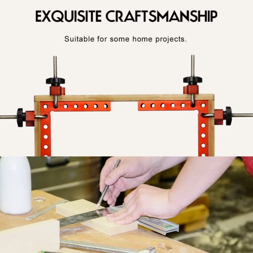 Image of 90 Degree Cabinet Clamp, 5.5 inch x 5.5 inch(14 x 14cm) Aluminum Alloy Right Angle square Corner Clamps for Woodworking Tools, Drawers, Picture Frame (2pack)