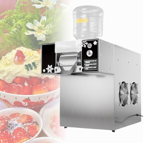 High Capacity Snowflake Ice Maker Machine, Automatic Korean Shaved Ice Maker, Adjustable Speed, 180kg/Day for Cafes, Bingsu, and Milk Tea Shops.