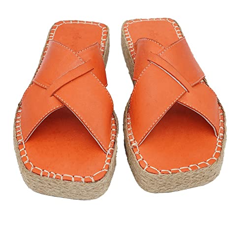 Sandale compensée orange Bonateks taille 37 grand confort