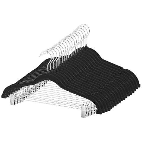 Sodynee Velvet Pants Hangers with Clips Cover