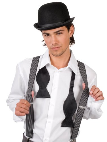 Bowler Hat with Satin Cover Black Carnival Bowler Hat