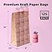 Fit Meal Prep 125 Pack 20 lb Large Brown Paper Bags, 16 x 8 x 5.5” Durable Kraft Paper Bags Bulk for Packing, Delivery, Take Out, Grocery, Retail Shopping, Premium Big Size Paper Sacks for Shopping