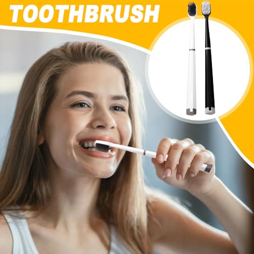 Weiche Zahnbürste für Erwachsene, breite Kopfbürste, Tiefenreinigungswerkzeug, ergonomischer, rutschfester Griff, reisefreundliches Design, aus hervorragendem PP-Material, 1,5 x 1,5 x 18,2 cm – Bild 5