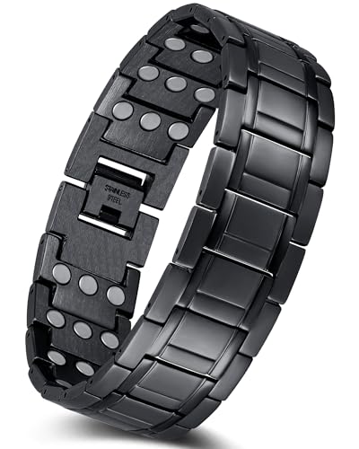Jeracol Magnetarmband Herren, Titanstahl Magnet...