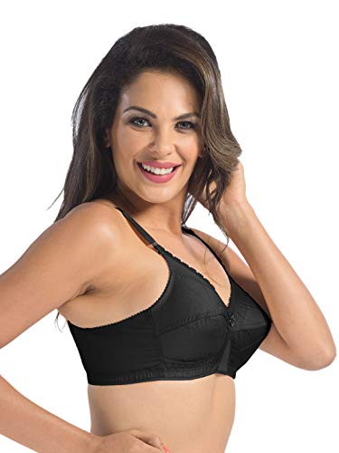 Image of SONARI Womens Full Coverage Regular Bra | Cotton Poplin Material, Two Section Conical Cup for Balance Shaping, Hook & Eye Closure, Adjustable Straps and U Back Design for Custom Fit - Ice
