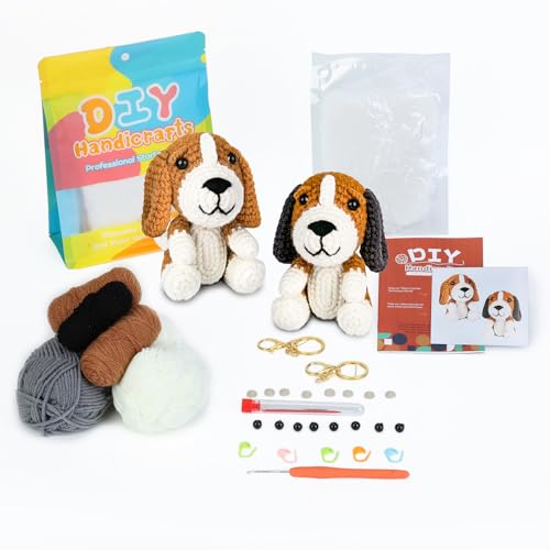 YOYOExment Crochet Kit for Beginners Learn to Crochet Kits for Adults Kids with Step-by-Step Video Tutorials and Yarns Crochet Animal kit Starter Hooks(40%+ Yarn)