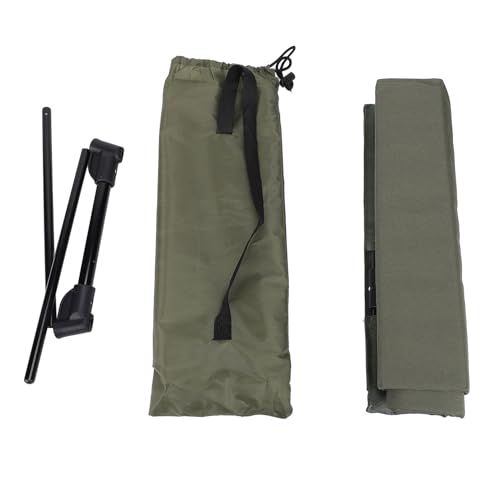 Leichter, Tragbarer, Zusammenklappbarer Bodenstuhl, Verstellbare Rückenlehne, Strand-Lounge-Stuhl für Outdoor-Camping-Angeln, Stuhl mit Rückenlehne (OD Grün)