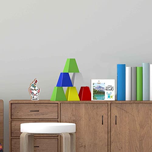 Image of Disney Moana, Pua and Heihei Shelf Sitter Decor | Chunky Wood Block Cutout for Kids' Bedroom, Play Room or Movie Room
