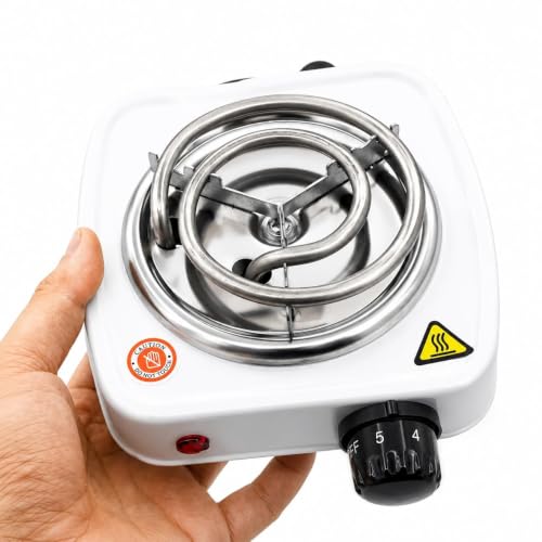 Image of 500W Mini Electric Chulha Hot Plate | Coal Burner, Portable Cooking Heater, Small Electric Stove, Charcoal Burner, Travel Stove for Home & Hostel
