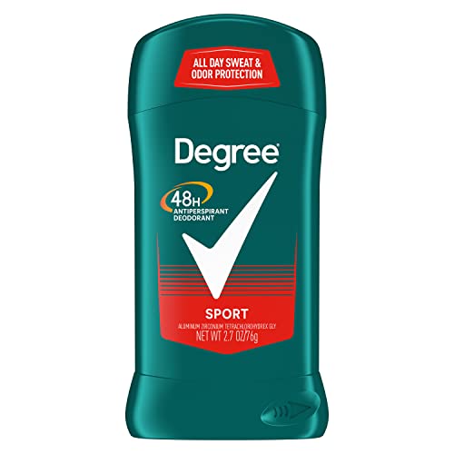Image of Degree Men Original Antiperspirant Deodorant for Men, Pack of 4, 48-Hour Sweat and Odor Protection, Sport 2.7 oz (Packing May Vary)