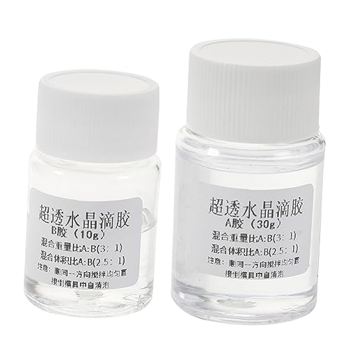 HEALSOPTHY 2sets Colla Epossidica Trasparente Bicomponente Resina Epossidica Ad Alta Adesività Per Creazioni Gioielli e Progetti Per Artisti Principianti e Professionisti