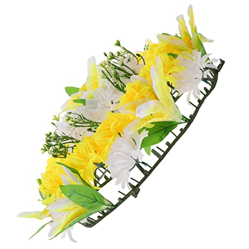 PRETYZOOM Funebre Ghirlanda Funebre Artificiale Fiore Per Tomba Materiale Di Alta Qualità