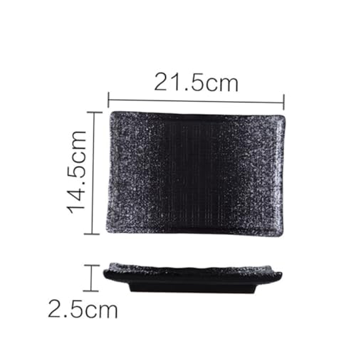 2 piezas de platos rectangulares estilo japonés para sushi y postre miniatura 2