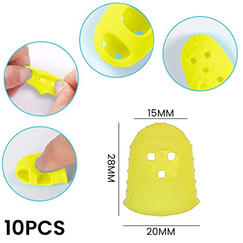 Image of HASTHIP 20PCS Guitar Finger Protector 20mm Silicone Fingertip Anti-Slip