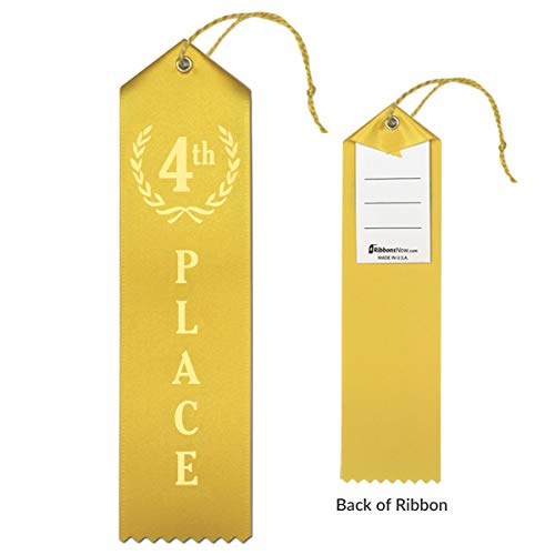 RibbonsNow 1st - 6th Place Award Ribbons - 72 Total Ribbons - 12 Each Place with Card & String