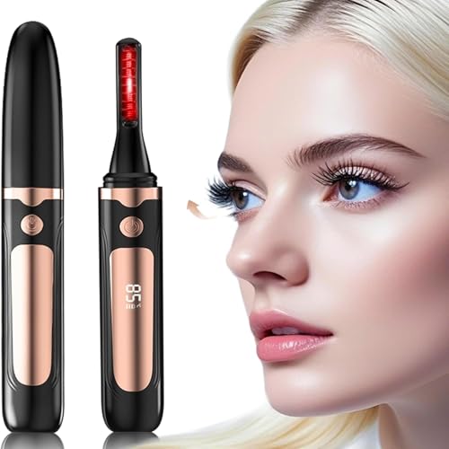 Rizador Pestañas Eléctrico, Mini Portátil Rizador de Pestañas USB C Recargable con Calefacción 4 Modos de Temperatura Uso Rápido y Sencillo