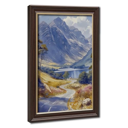 Aquarelle de Llanberis Pass tableau souvenir voyage Royaume-Uni