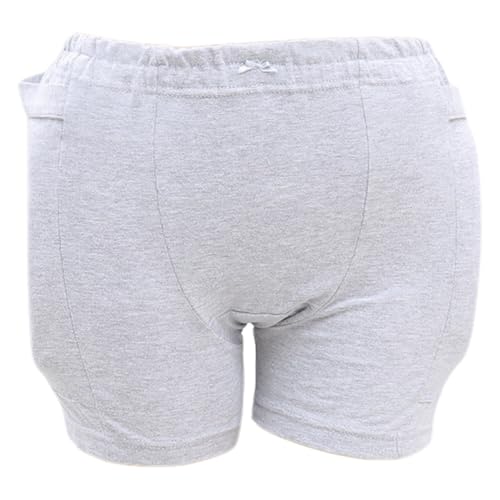 Hip Protectors for Elderly, Injury Prevention Skin-Friendly Cotton Underwear Women Pack with Removable Protective Sponges & Pull Straps, Elastic Waistband Fall Protection for Elderly.