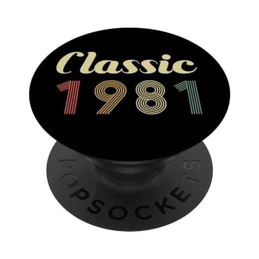 43 Cumpleaños Clásico Hombres Mujeres Nacidos En 1981 43 Años PopSockets PopGrip Intercambiable