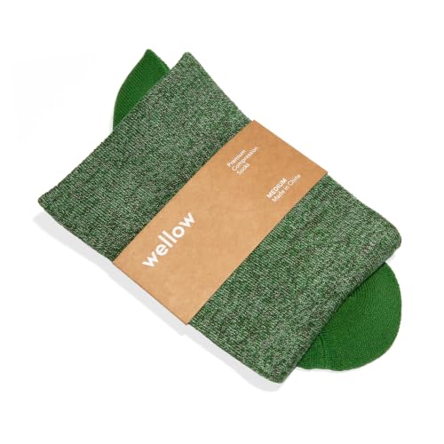 Image of Wellow Knee High Compression Socks for Men & Women, 18-25 mmHg, Bamboo Viscose, Swelling Relief
