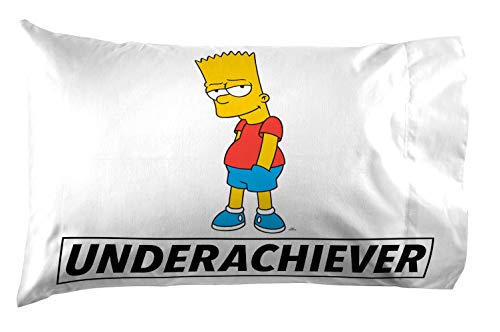 The Simpsons Catchphrase 1 Pack Pillowcase - Featuring Bart Simpson - Reversible Kids Super Soft Bedding (Official Simpsons Product)