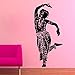 Etiqueta De La Pared Mujer India Etiqueta De La Pared Etiqueta De Gimnasia Danza Decoración Del Hogar Vinilo Impermeable Acabado Tamaño 59X132 Cm