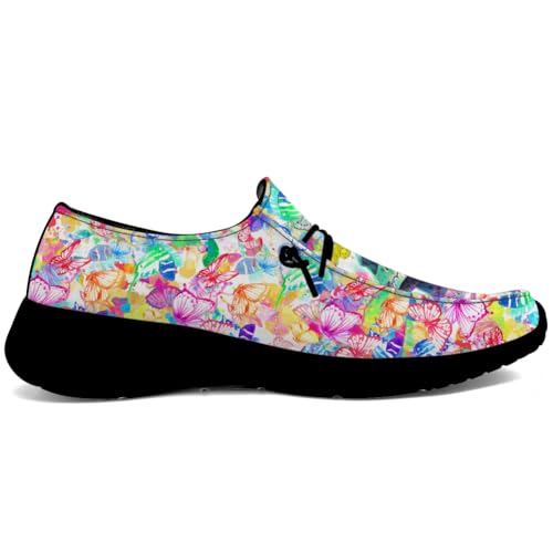 Skull Slip-on Shoes for Women Butterfly Loafers Walking Shoes Gifts for Women Men4
