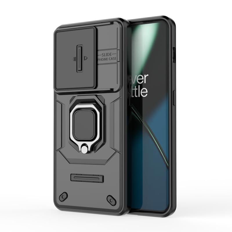 Glaslux OnePlus 11 5G CamShield Pro Case with Slide Camera Protection and 360° Protection Ring Stand Mobile Phone Case Cover for OnePlus 11 5G (Black) (B0CSWJTGSR) Amazon Price History, Amazon Price Tracker