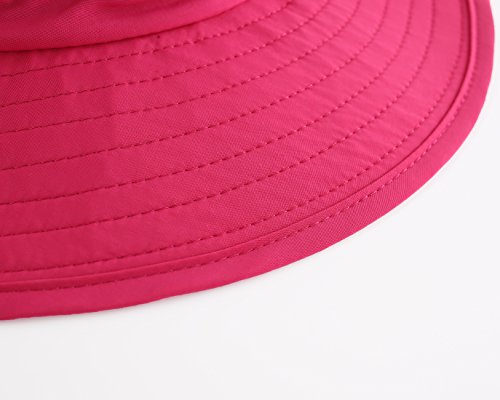 Home Prefer Womens Uv Protective Sun Hat With Neck Flap Mesh Cool Bucket Fishing Hat Rose Red thumb #8