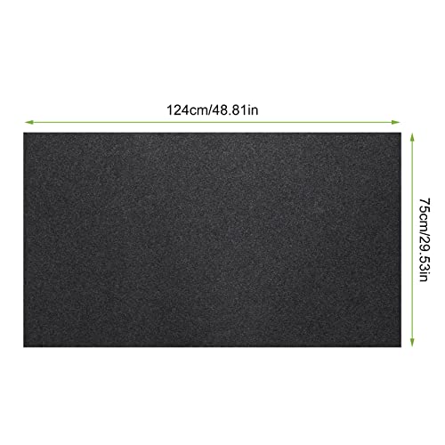 Floordirekt BBQ Mat Dalton Grill Protection Mat for Patio, Balcony and Garden, Floor Protection Mat, Grill Mat, Fireproof Grill Surface, 200 x 100 cm, Anthracite