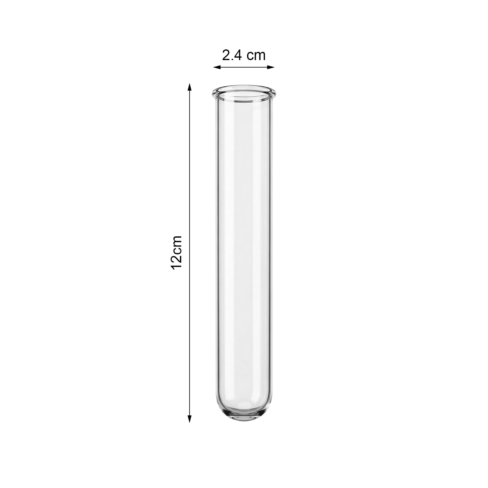 8 sztuk akrylowego tworzywa sztucznego, probówki, przezroczyste probówki z tworzywa sztucznego, 12 cm, waza wielokrotnego użytku, do laboratorium, chemii, biologii, szkoły, na wesele, do dekoracji