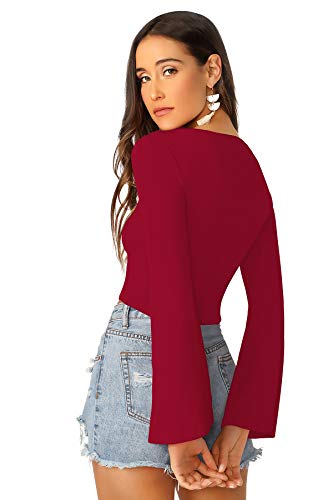 Image of AVINA Women Casual V-Neck Crop top