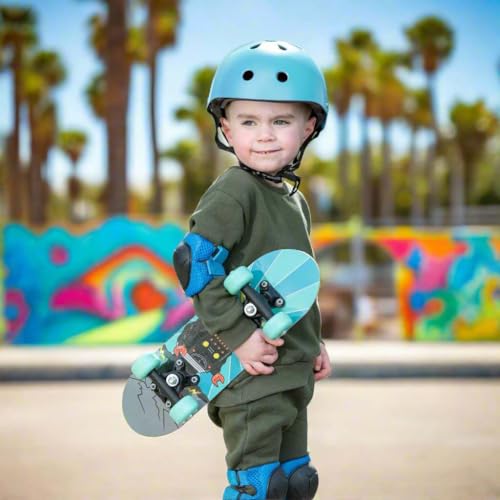 Atom 17 Skateboard | Skateboard für Anfänger oder Profis | Kinder- und Teenager-Skateboard aus Ahorn mit 3 PP-Achsen | Mini Cruiser Komplettboard | Geeignet für alle ab 5 Jahren