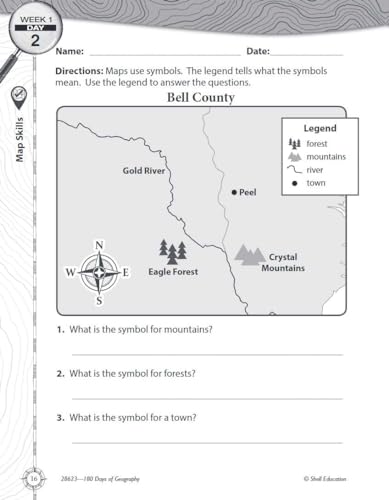 Shell Education 28623 180 Days: Social Studies, Geography For 2Nd Grade Practice Workbook thumb #5
