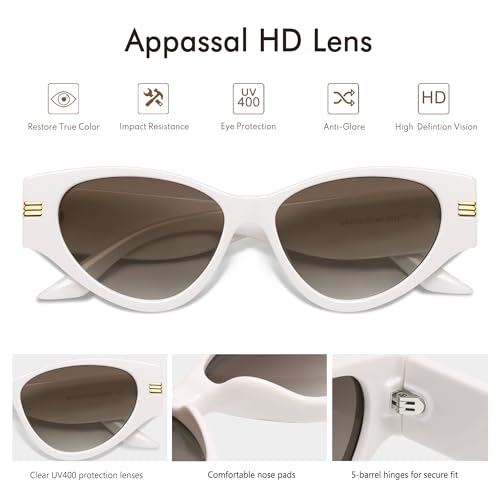 Vintage Cat Eye Sunglasses for Women Trendy Cateye Frame Sunnies AP37203