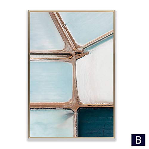 Motif géométrique irrégulier affiche triptyque toile abstraite 3x