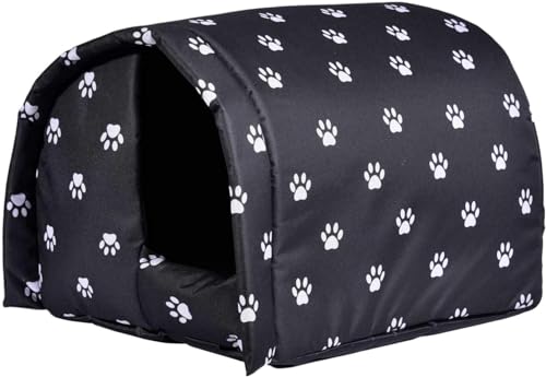 Luminiu Outdoor Pet Shelter for Cats and Dogs - Safe, Warm Kennel - Coldproof, Waterproof House for Small Pets - Keeps Animals Dry-M