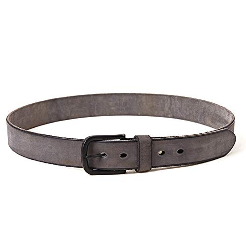 Cinturón Ajustable de Cuero Genuino, Cinturón de Cuero for Hombre, Hebilla de Metal Mate, cinturón de Cuero Suave y Resistente for Hombre sin Capa Intermedia, cinturón Masculino(Green,115)