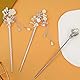 Perlen Haarstab, 3 Stück Strass-Haar-Essstäbchen Chinesische Haarnadel Vintage Quaste Japanische Haarstäbchen Handgefertigte Chignon Schmuck Haarschmuck für Mädchen